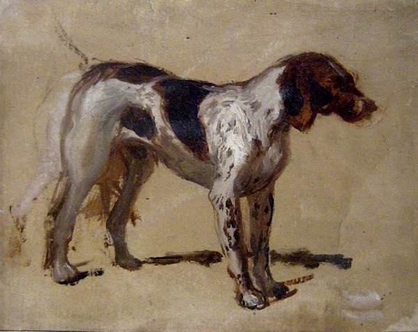 Study Of A Dog By The Austrian School, Mid-19th Century-photo-2