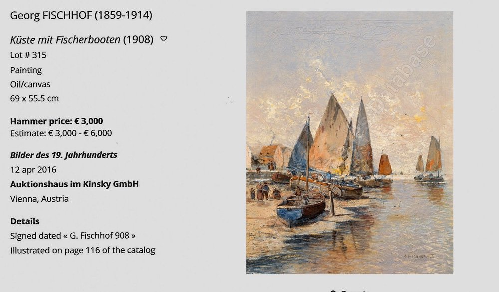 Scène portuaire hollandaise par Georg Fischhof (1859 - 1914)-photo-7