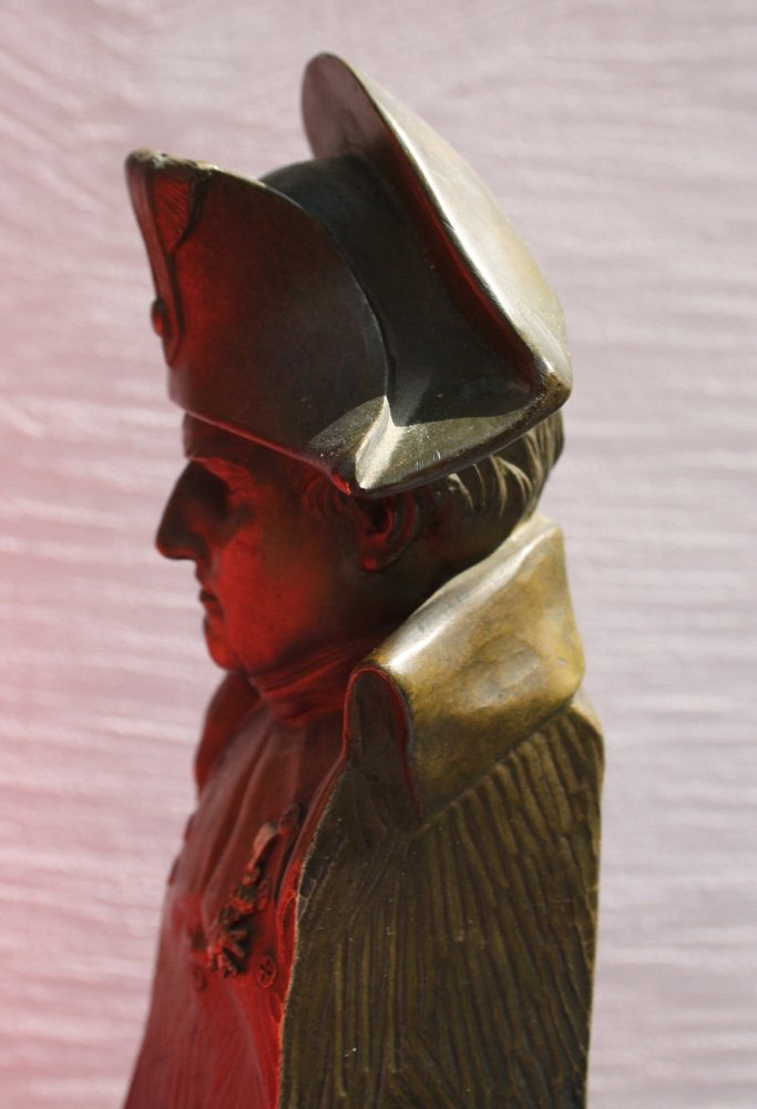 Bronze Bust Of Napoleon By A. Titze (austrian, 1920s)-photo-1