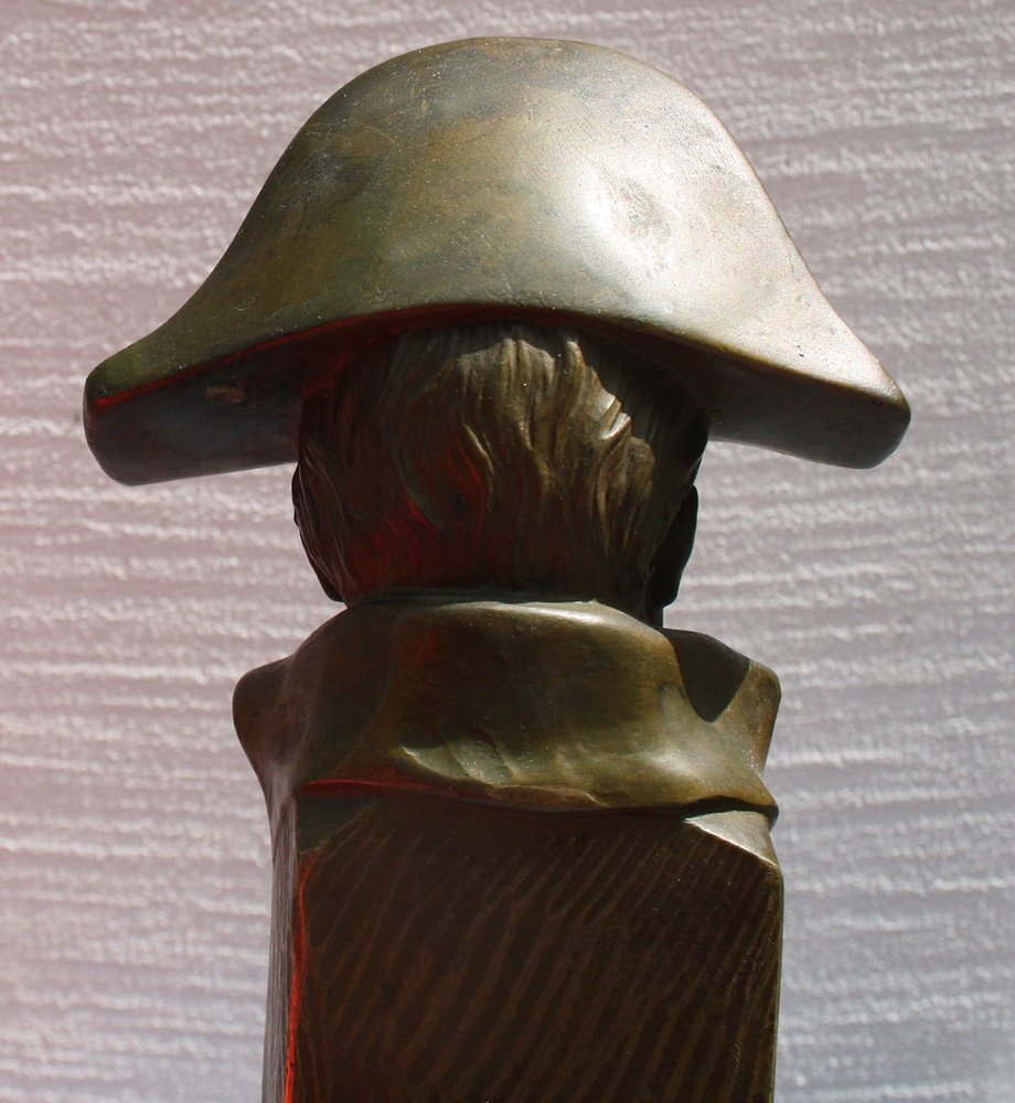 Buste en bronze de Napoléon par A. Titze ( Autrichien, années 1920)-photo-3