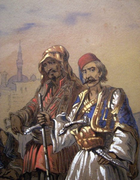 Amadeo Preziosi (1816 - 1882) Ottoman Warriors In Istanbul-photo-3