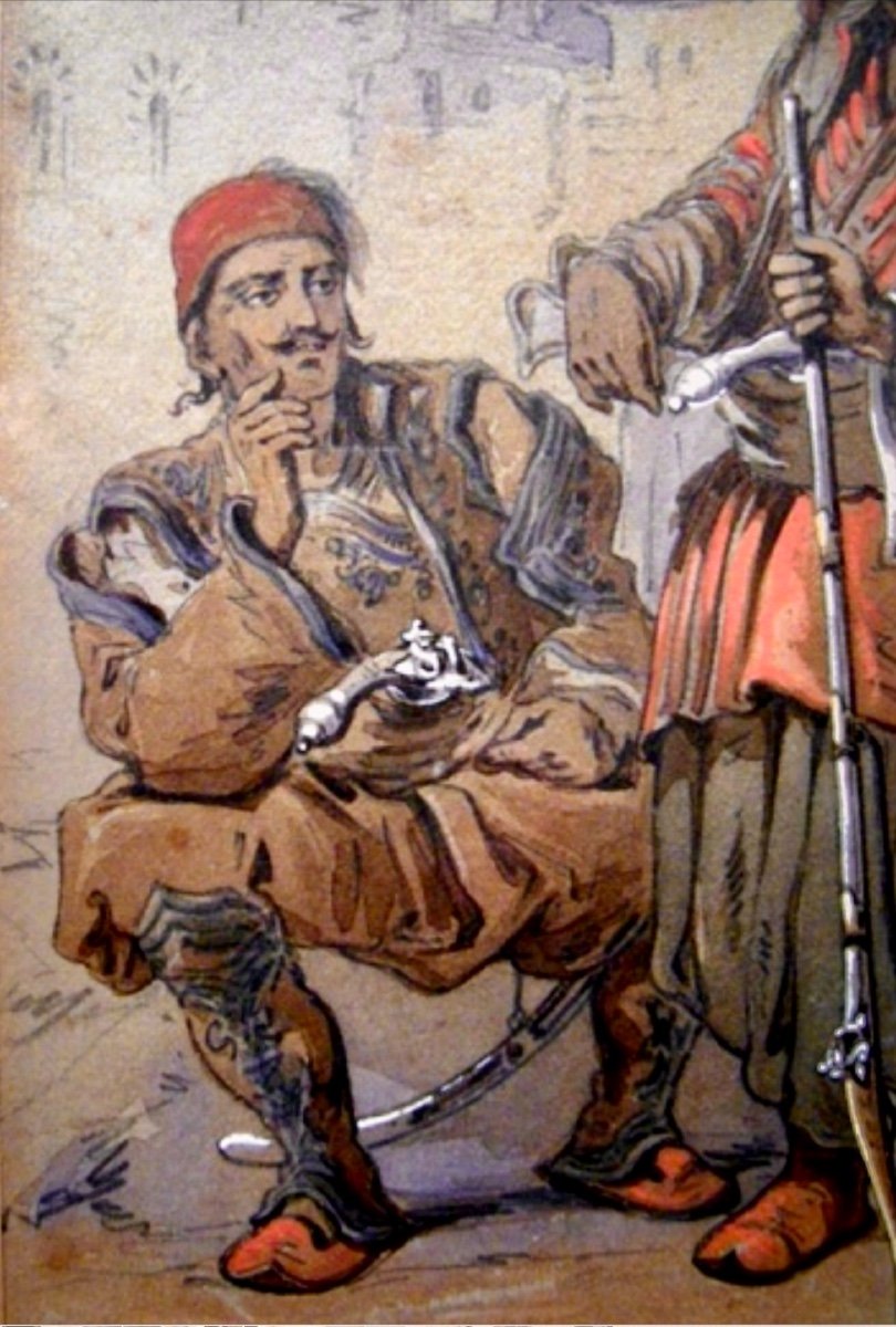 Amadeo Preziosi (1816 - 1882) Ottoman Warriors In Istanbul-photo-4