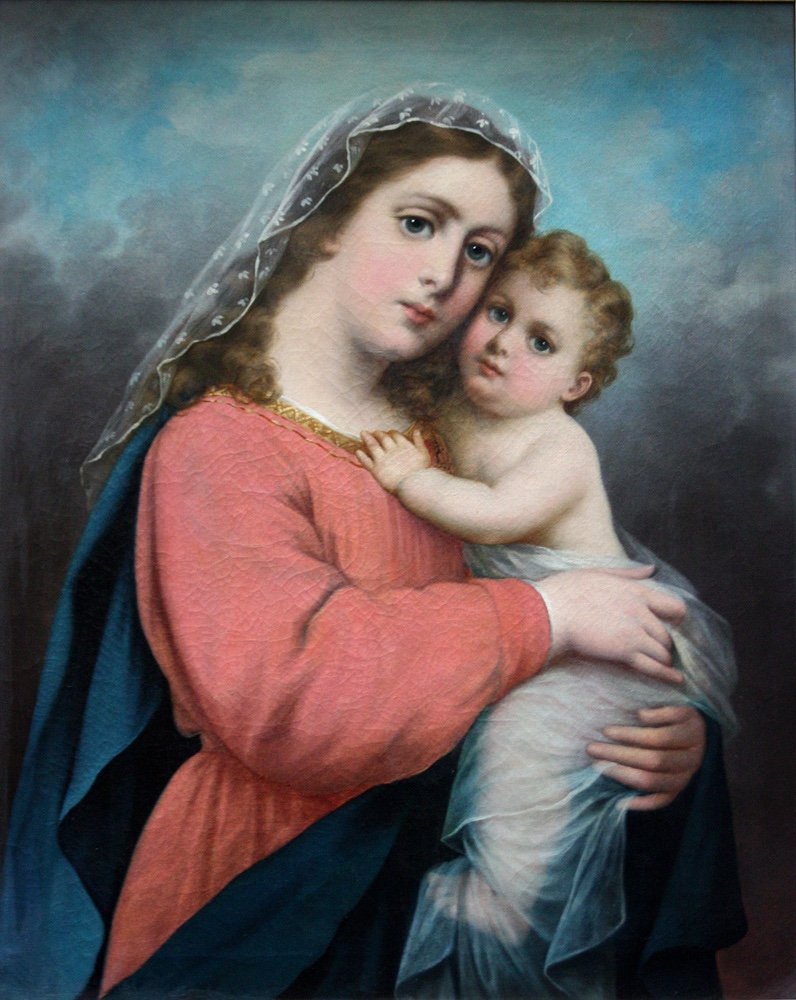 Vierge à l'enfant de Franz Russ (autrichien, 1844 - 1906), cercle de-photo-2