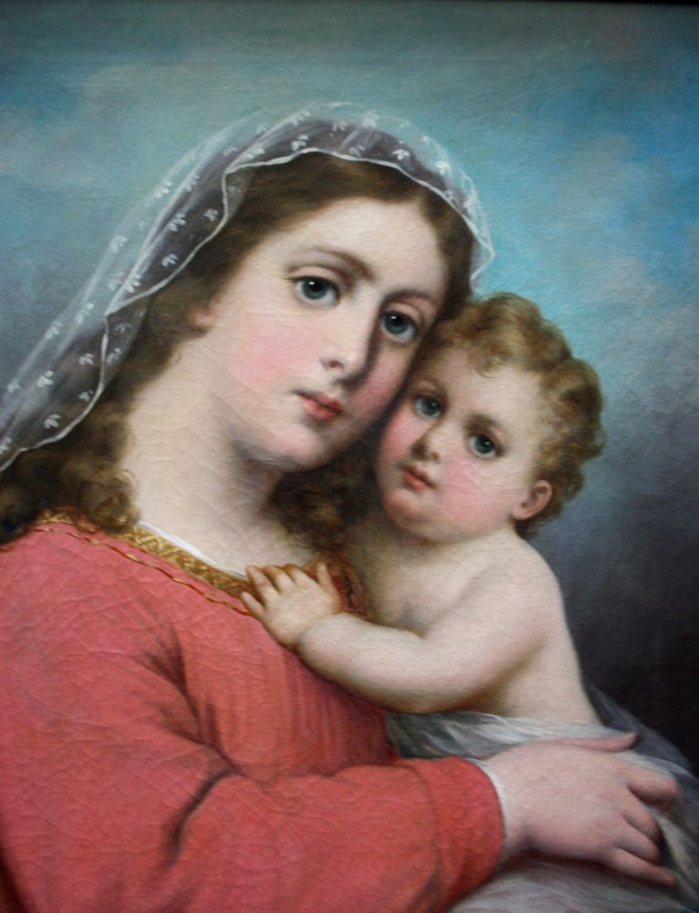 Vierge à l'enfant de Franz Russ (autrichien, 1844 - 1906), cercle de-photo-3