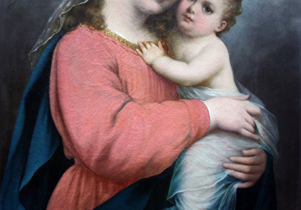 Vierge à l'enfant de Franz Russ (autrichien, 1844 - 1906), cercle de-photo-4