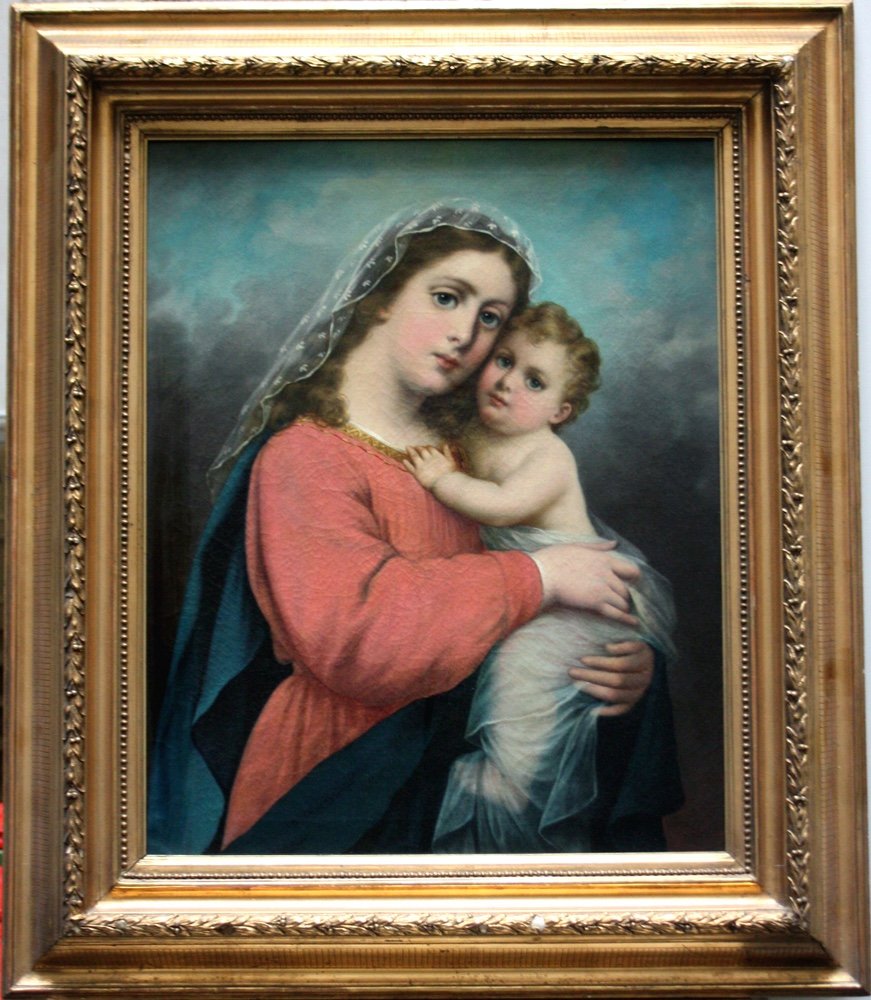 Vierge à l'enfant de Franz Russ (autrichien, 1844 - 1906), cercle de