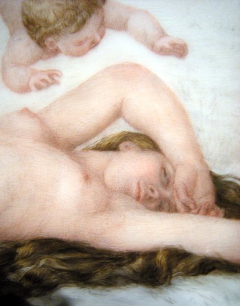 Plaque En Porcelaine, 19 Siècle « La Naissance de Vénus », d'Après Alexandre Cabanel -photo-4