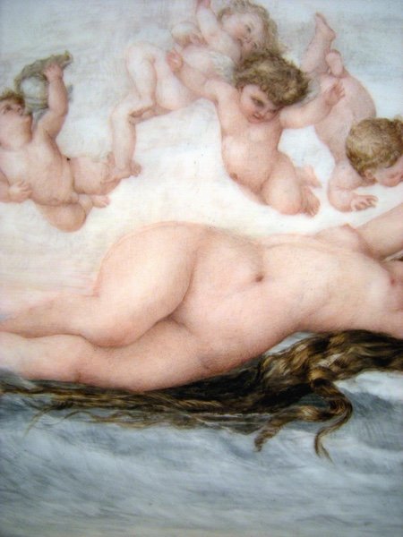 Plaque En Porcelaine, 19 Siècle « La Naissance de Vénus », d'Après Alexandre Cabanel -photo-1