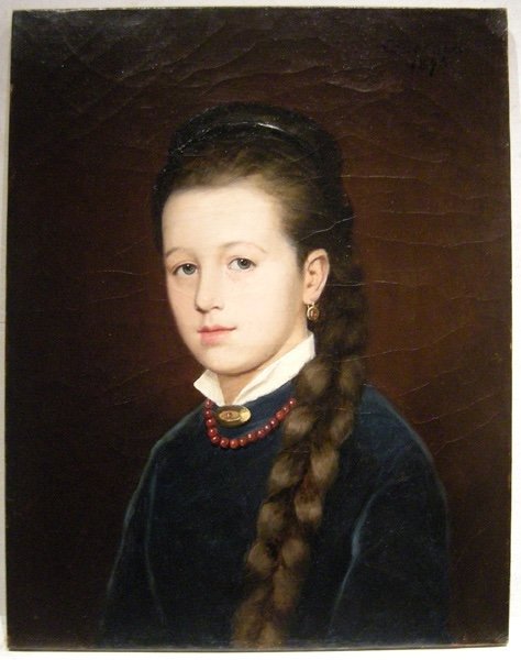 Louise Codecasa (inscrite, née en 1856) Une paire  de portraits  de soeurs-photo-3