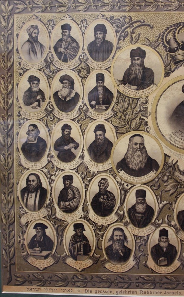 "Les grands savants rabbins d'Israël", rare lithographie de S.Schottlaender, fin du XIXe siècle-photo-4