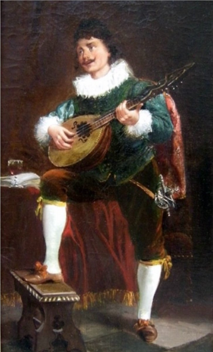 The Serenade By Auguste Lévêque (1864-1921)-photo-2
