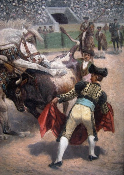 Corrida” By José Carassi (spanish, Last Quarter Of 19th Century)-photo-1