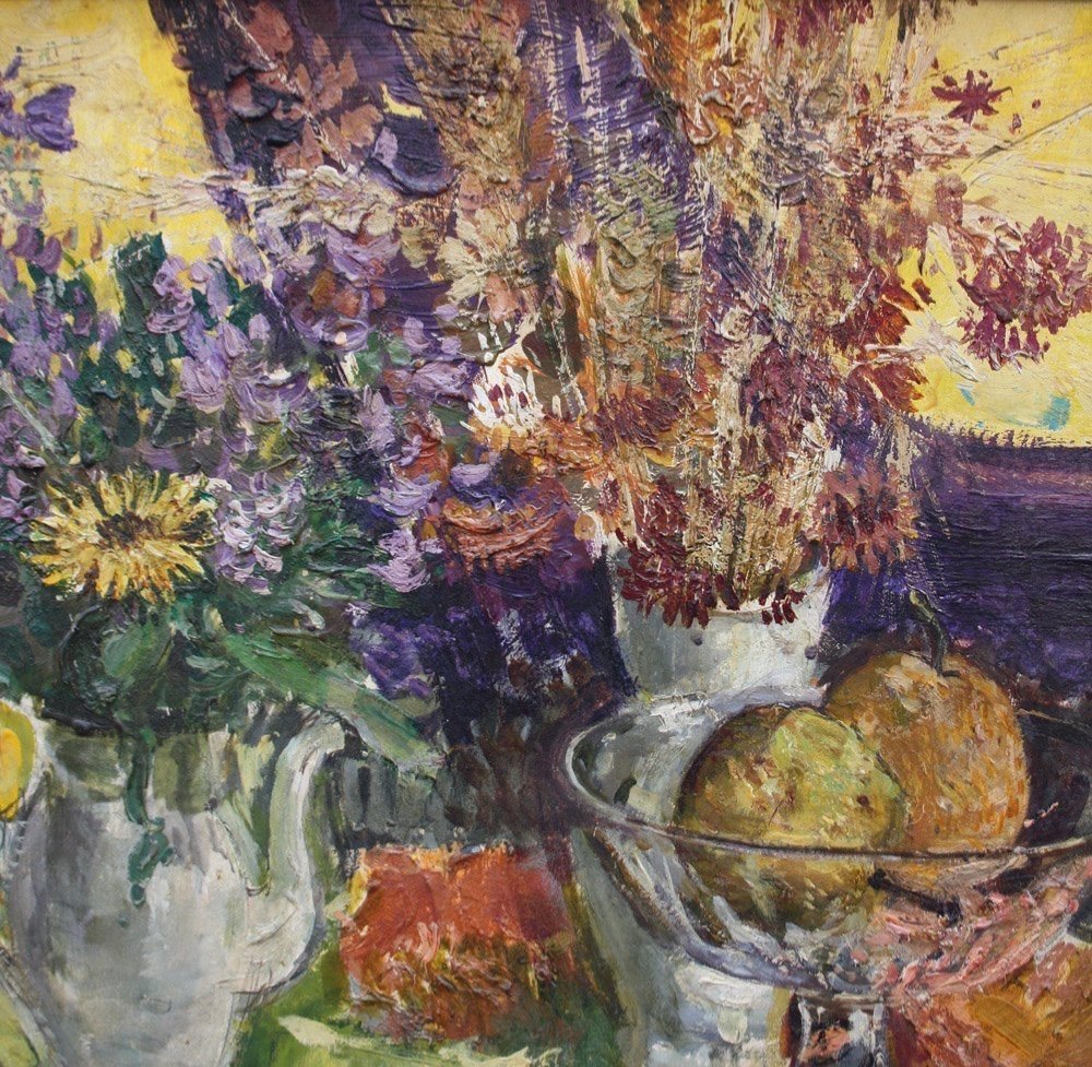 Summer Still Life  By Camille Fleury (1914 - Paris - After 1963)-photo-4