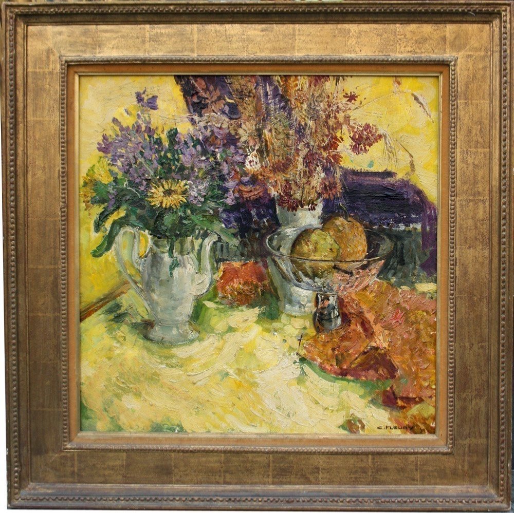 Nature Morte d'été par  Camille Fleury (1914 - Paris - Après 1963)