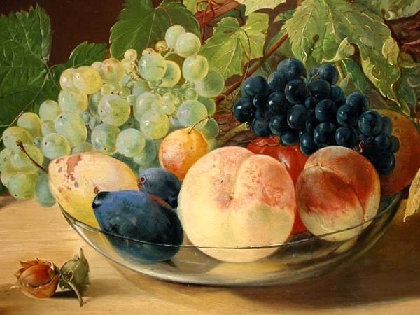 Still Life With Fruits By Jan Nepomuk Jeremias (1815-1867)-photo-3