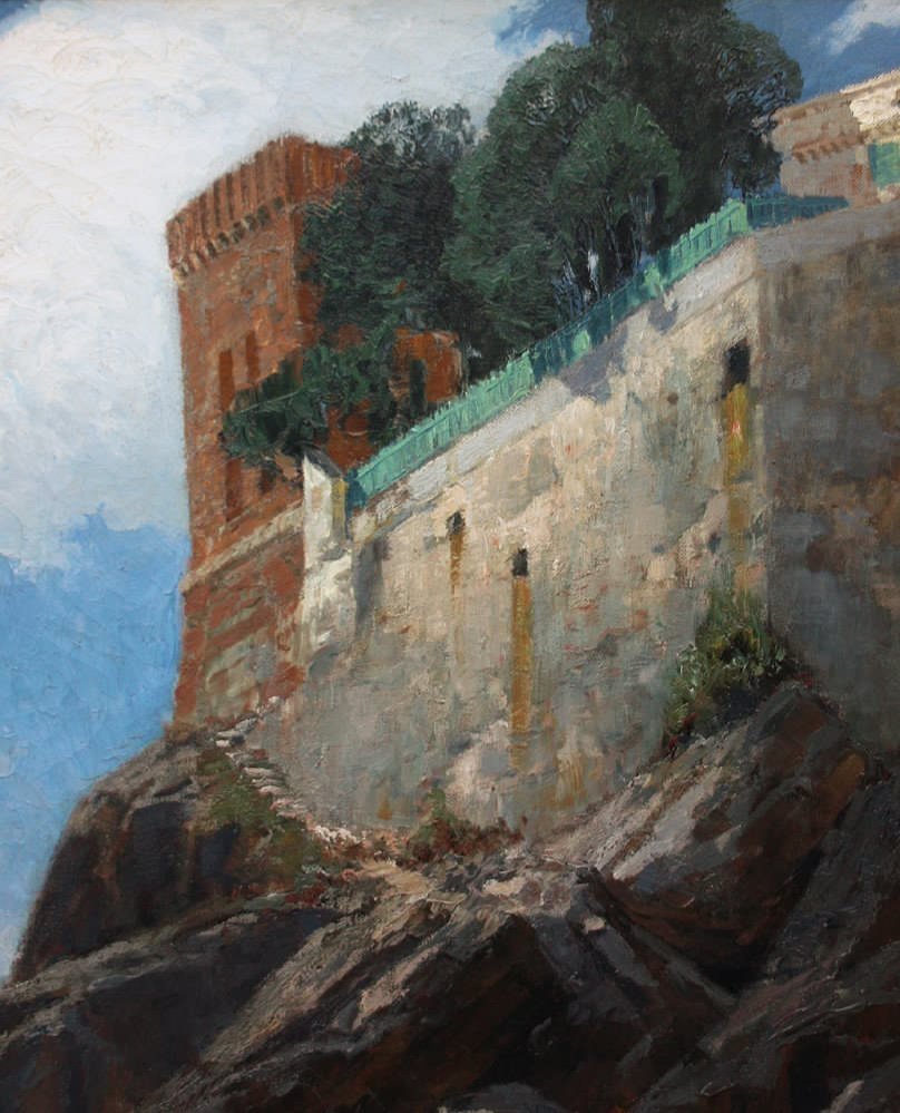 Willy Hamacher (allemand, 1865-1909) Côte Ligurienne de Zoagli par Gênes (Riviera di Levante)-photo-1