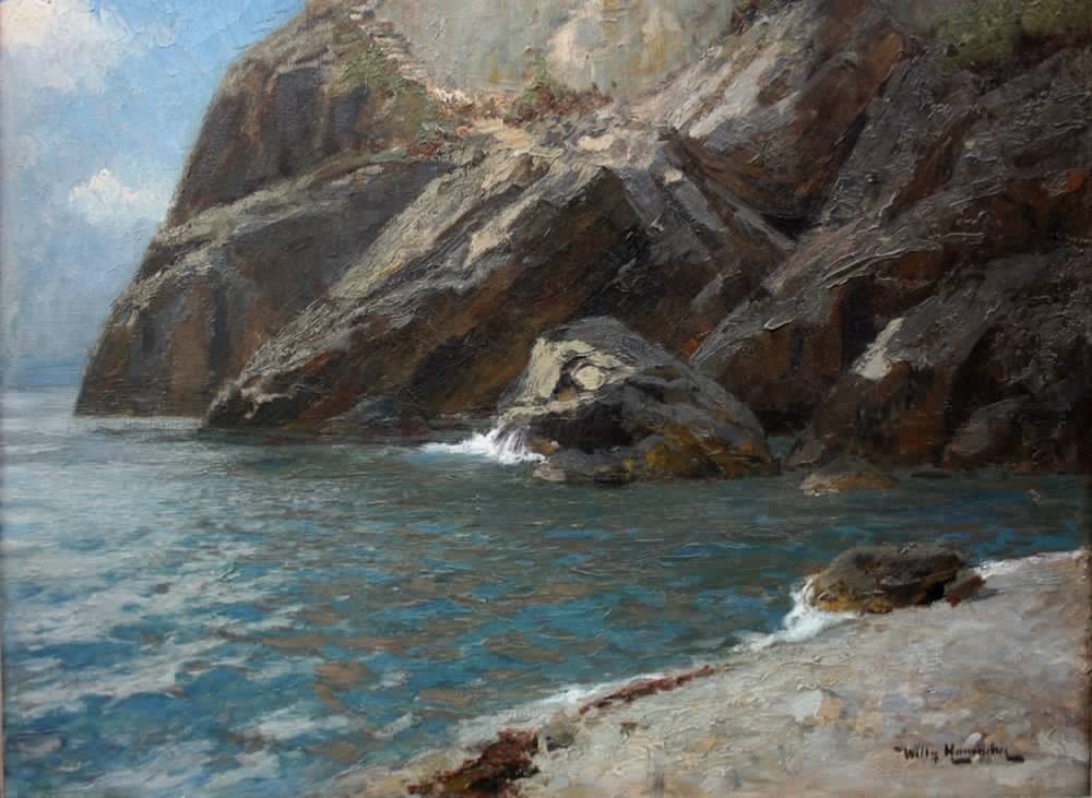 Willy Hamacher (allemand, 1865-1909) Côte Ligurienne de Zoagli par Gênes (Riviera di Levante)-photo-2