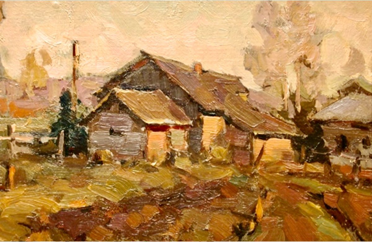 Anatoly Kojewnikow (russe, né en 1907) Titre : Paysage de village d'automne-photo-2