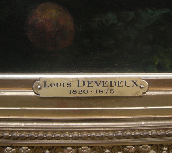 Admiring The Parrot By Louis Devedeux (french 1820 - 1874)-photo-5