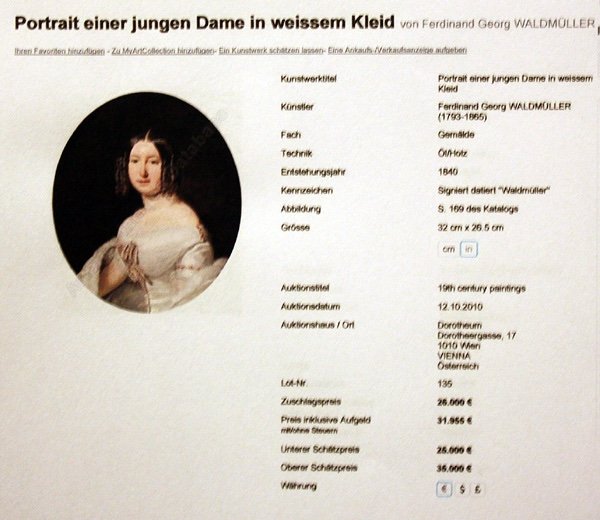Portrait d'une noble dame par Ferdinand Georg Waldmüller (autrichien, 1793 - 1865), attr.-photo-6