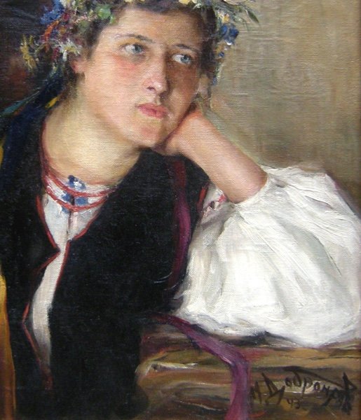 Michail Nikolajevich Dobronravov (born In 1904) Title: Ukrainian Peasant Beauty-photo-1