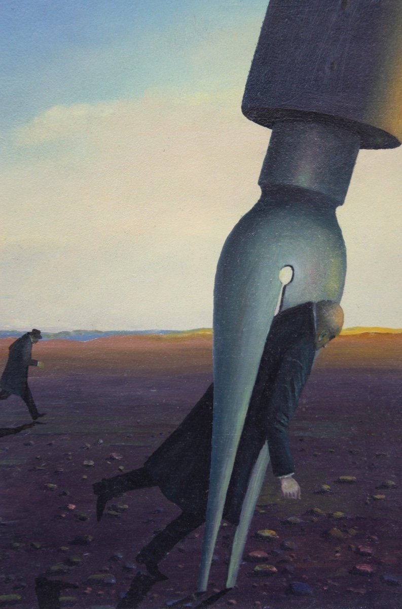 Zbigniew Wozniak (polish, B. 1952) Title: Surrealist Painting Ii-photo-4