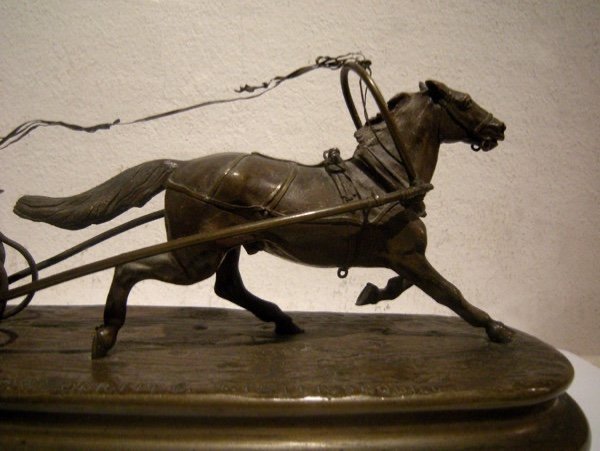 "Luge d'hiver russe", bronze, XIXe siècle , d'après Vassili Yacovlevitch Grachev (1831-1905)-photo-3