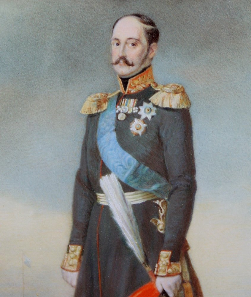 Christina Robertson (1796 -1856 ) Miniature Portrait Of Russian Emperor Nikolai I-photo-3