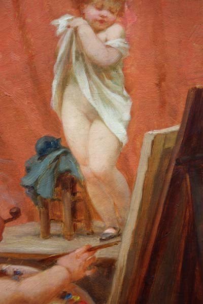 Painter And Model By Antonin Brunner (czech 1881-1958)-photo-1