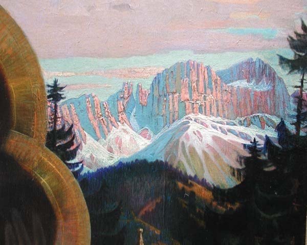 "madonna Of South Tyrol With The Christ Child" By Franz S. Bender (german, Circa 1920)-photo-4