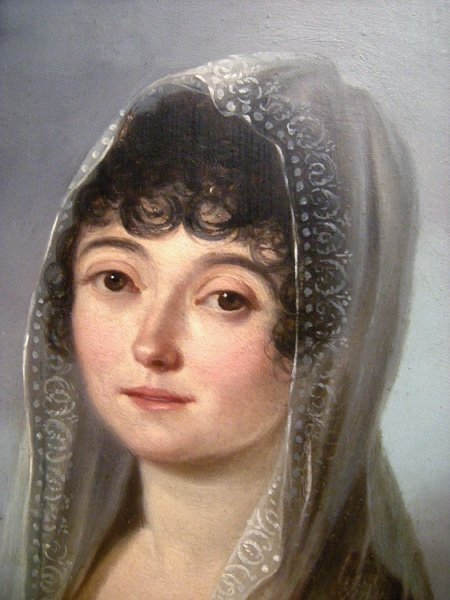 Henri Nicolas Van Gorp (1756 - Après 1819) Portrait de jeune femme-photo-3