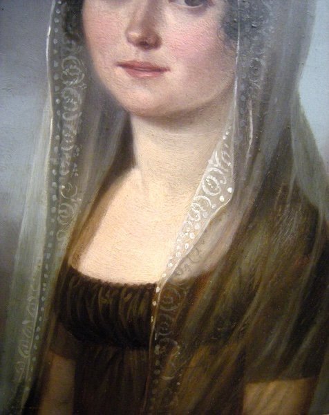 Henri Nicolas Van Gorp (1756 - Après 1819) Portrait de jeune femme-photo-4