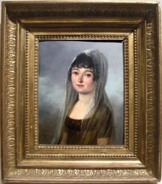 Henri Nicolas Van Gorp (1756 - Après 1819) Portrait de jeune femme