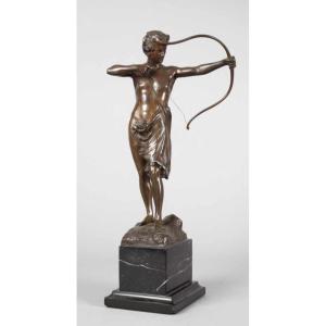 Ancient Archers', Bronze Sculpture By Paul Ludwig Kowalczewski (1865 - 1910)