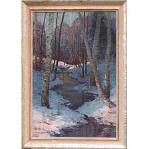 Forest Stream" By Miroslav (mirko) Sasek (czech, B.1916)