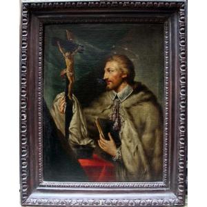 Saint Jean Népomucène par peintre tchèque du XVIIIe siècle
