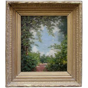 Matinée fraîche au bord du lac par Henri Biva (1848 - Paris - 1929)