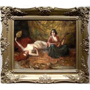 Harem Scene By Eduard Ansen-hofmann (austrian 1862-1955)