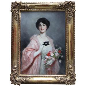 Lucius Rossi (1846 Rome - 1913 Paris)  Titre : Beauté au bal masqué