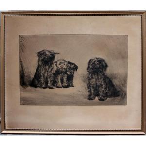 Ma famille du Jorkshire (titre original) par Franz Michl (Autrichien, né en 1926)