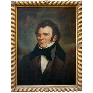Portrait Of Austrian Composer Franz Schubert By Rudolf Pöpl (born In Vienna In 1861)