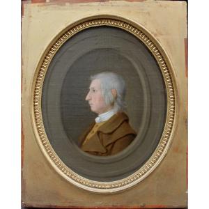 Classique allemand vers 1800  Portrait d'un homme de profil