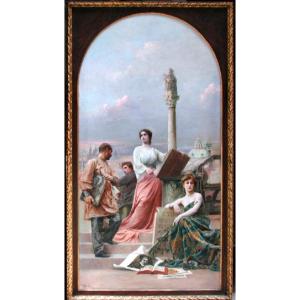 "allegory Of The Graphic Arts" By Ferd. Hercik (born 1861), Museum Of Applied Arts In Prague