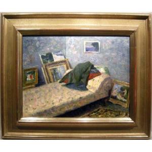 Dans la chambre de l'artiste par Knud Janson (suédois 1882 - 1966)