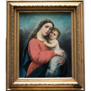 Vierge à l'enfant de Franz Russ (autrichien, 1844 - 1906), cercle de