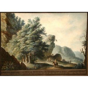 Luigi Mayer (1750 - 1803) Vue sur les montagnes de Transylvanie aux confins du Valachie