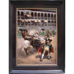 Corrida” By José Carassi (spanish, Last Quarter Of 19th Century)