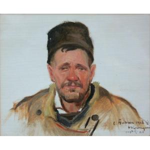 Nikola Kozucharov (Bulgare, 1892 - 1971) Étude de portrait III