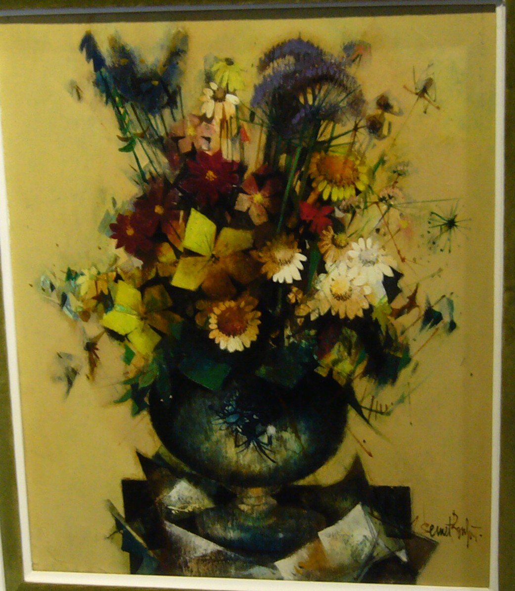 VERNET BONFORT Robert Bouquet  Dans Un Vase  -photo-2