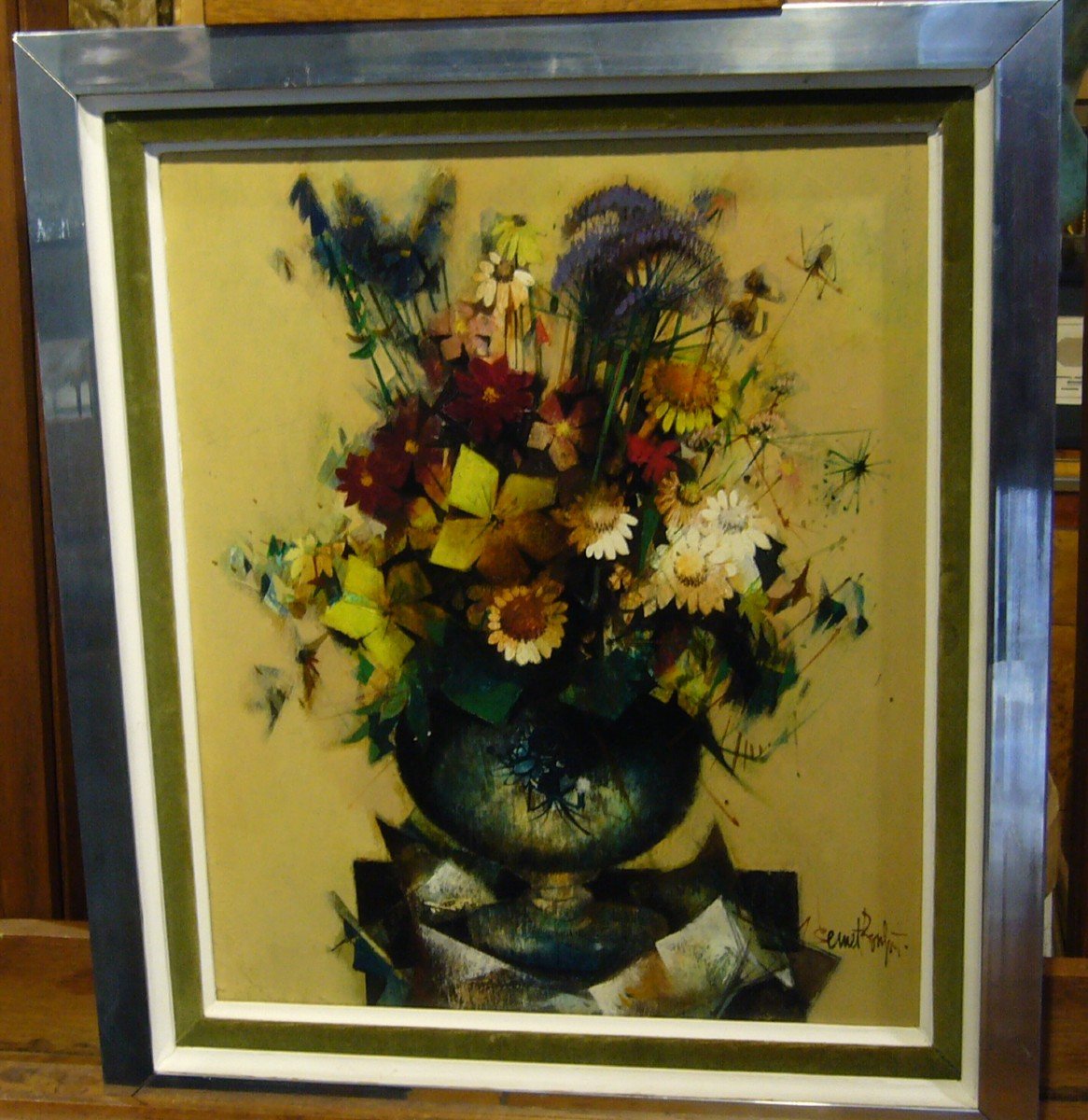 VERNET BONFORT Robert Bouquet  Dans Un Vase  
